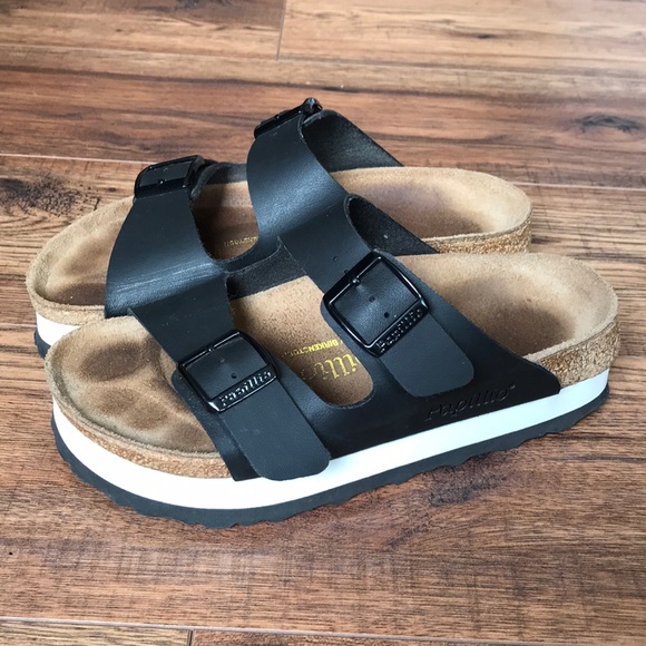 platform black birkenstocks